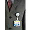 Jojoband Durable CHROME, pour porte-badges/porte-noms, boucle à bouton-pression, pince de fixation, L 800 x l 40 mm, métal chromé, argent, 10 pièces