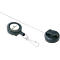 Jojoband Durable, voor badgehouders/naamplaatjes, veerhaak, bevestigingsclip, L 800 x B 30 mm, kunststof, antraciet, 10 stuks