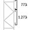 Juego de pared trasera de rejilla GRM 2, Altura de estantería 2500 x longitud de estantería 2200 mm