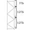 Juego de pared trasera de rejilla GRM 4, Altura de estantería 3600 x longitud de estantería 1800 mm