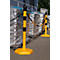 Juego de soporte de cadena Schäfer Shop Select, 4 postes + 4 cadenas, amarillo-negro