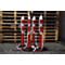Juego de soporte de cadena Schäfer Shop Select, 4 postes + 4 cadenas, rojo-blanco