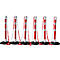 Juego de soporte de cadena Schäfer Shop Select, 6 postes + 5 cadenas, rojo-blanco