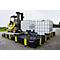 Justrite Bac à fuites pliable, carrossable, H 3050 x L 1420 mm, jusqu'à 662 L, noir