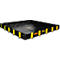 Justrite Bac à fuites pliable, carrossable, H 3050 x L 3860 mm, jusqu'à 4069 L, noir