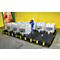 Justrite Bac à fuites pliable, carrossable, L 1800 x l 1200 x H 305 mm, jusqu'à 662 L, noir