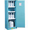 Justrite FM chemiekast Slimline Sure-Grip® EX, voor etsmiddelen, tot 83 liter, zelfsluitende deuren, blauw