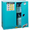 Justrite FM-Chemikalienschrank Classic Sure-Grip® EX, für Ätzmittel, bis 114 Liter, manuell schließende Türen, blau