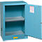 Justrite FM-Chemikalienschrank Compac Sure-Grip® EX, für Ätzmittel, bis 45 Liter, selbstschließende Türen, blau