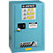 Justrite FM-Chemikalienschrank Compac Sure-Grip® EX, für Ätzmittel, bis 45 Liter, selbstschließende Türen, blau