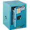 Justrite FM-Chemikalienschrank Countertop Sure-Grip® EX, für Ätzmittel, bis 15 Liter, manuell schließende Tür, blau