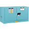 Justrite FM-Chemikalienschrank Piggyback Sure-Grip® EX, für Ätzmittel, bis 45 Liter, manuell schließende Türen, blau