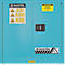 Justrite FM-Chemikalienschrank Undercounter Sure-Grip® EX, für Ätzmittel, bis 83 Liter, selbstschließende Türen, blau