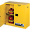 Justrite FM veiligheidsopslagkast Classic Sure-Grip® EX, voor brandbare vloeistoffen, tot 114 liter, zelfsluitend, geel