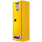 Justrite FM veiligheidsopslagkast Slimline Sure-Grip® EX, voor brandbare vloeistoffen, tot 83 liter, zelfsluitende deuren, geel