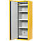 Justrite Sicherheitsschrank EN 90, Auffangwanne, 3 Fachböden, H 2070 x B 600 x T 600 mm, gelb