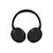 Schwarze, minimalistische Over-Ear-Kopfhörer vor weißem Hintergrund.
