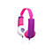 Kabelgebundener Kinder-Kopfhörer von JVC in Pink und Violett mit weißen Ohrpolstern.