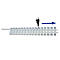 Kabelbeschermslang Classic, met grondplaat, L 1250 mm, zilver
