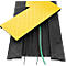 Kabelbrug - gerecycled PVC - verwijderbaar deksel - 4 reflectoren - 2,5 t - voor 5 kabels - zwart en geel