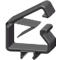 Kabelhouder CC5 voor werktafel TRESTON Quick Edge, ESD geleidend, lichtgrijs RAL 7035, 5 stuks