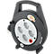 Kabeltrommel brennenstuhl® Vario Line, 4-fach, 5 m langes Kabel, Überhitzungsschutz, IP20, Tragegriff, L 70 x B 230 x H 240 mm, Spezialkunststoff, schwarz
