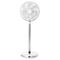 Kamome Living Standventilator, mit Fernbedienung, Ø 300 mm, Höhe 570-1000 mm, Luftstrom bis 17 m, weiss/silber
