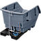 Kantelbak, polyethyleen, grijs, B 960 x D 1530 x H 790 mm, 500 l, schenkhoogte 420 mm, tot 150 kg, kantelvergrendeling