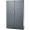 Kantoorkast, 5 OH, afsluitbaar, met opliggende deuren, B 1200 mm, basaltgrijs