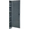 Kantoorkast, 5 OH, afsluitbaar, met opliggende deuren, B 1200 mm, basaltgrijs