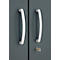 Kantoorkast, 5 OH, afsluitbaar, met opliggende deuren, B 1200 mm, basaltgrijs/verkeerswit