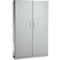 Kantoorkast, 5 OH, afsluitbaar, met opliggende deuren, B 1200 mm, blank aluminium