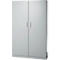 Kantoorkast, 5 OH, afsluitbaar, met opliggende deuren, B 1200 mm, blank aluminium