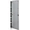 Kantoorkast, 5 OH, afsluitbaar, met opliggende deuren, B 1200 mm, blank aluminium