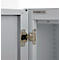 Kantoorkast, 5 OH, afsluitbaar, met opliggende deuren, B 1200 mm, blank aluminium