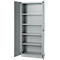 Kantoorkast, 5 OH, afsluitbaar, met opliggende deuren, B 800 mm, blank aluminium