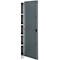Kantoorkast, 5 OH, afsluitbaar, met opliggende deuren, B 950 mm, basaltgrijs/blank aluminium
