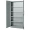 Kantoorkast, 5 OH, afsluitbaar, met opliggende deuren, B 950 mm, blank aluminium