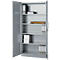 Kantoorkast, 5 OH, afsluitbaar, met opliggende deuren, B 950 mm, blank aluminium