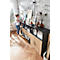 Kantoorkast TEMPIO, van hout, 2 deuren, 2 laden, 3 OH, B 800 x D 340 x H 1070 mm, antraciet/ickory eiken