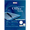 Blauw notitieboek met balpen, tekst: Business Office Notes. Inscriptie: Kantoorpapier.