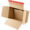 Kartonnen dozen met automatische bodem, A3, dubbele bodem, zelfklevende sluitstrip, bruin, 10 stuks
