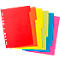 Kartonnen index Herlitz, A4, blanco tabbladen, Europerforatie, gerecycleerd karton, 1 set van 6 stuks met 6 kleuren
