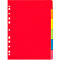 Kartonnen index Herlitz, A4, blanco tabbladen, Europerforatie, gerecycleerd karton, 1 set van 6 stuks met 6 kleuren