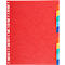 Kartonregister Biella Top Color, für DIN A4, 12tlg, L 297 x B 220 x H 5 mm, Recyclingkarton, farbsortiert