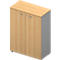Kast ARLON OFFICE, 3 ordnerhoogten, afsluitbaar, B 900 x D 450 x H 1232 mm, beukenpatroon/aluminium
