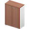 Kast ARLON OFFICE, 3 ordnerhoogten, afsluitbaar, B 900 x D 450 x H 1232 mm, Canaletto notenpatroon/wit