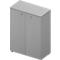 Kast ARLON OFFICE, 3 ordnerhoogten, afsluitbaar, B 900 x D 450 x H 1232 mm, lichtgrijs/aluminium