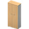 Kast ARLON OFFICE, 5 ordnerhoogten, afsluitbaar, B 900 x D 450 x H 2000 mm, beukenpatroon/aluminium