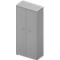 Kast ARLON OFFICE, 5 ordnerhoogten, afsluitbaar, B 900 x D 450 x H 2000 mm, lichtgrijs/aluminium